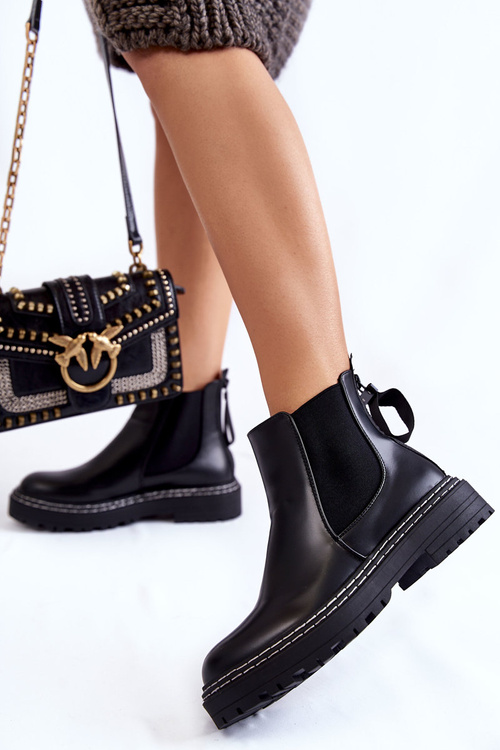 Classic Women's Jodhpur boots Black Atelio