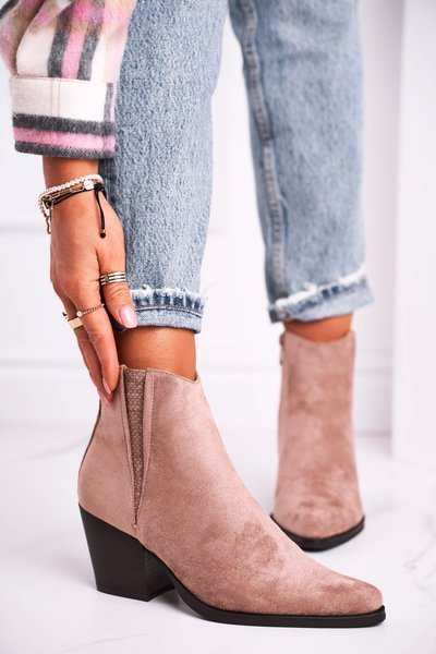 Women’s Boots On High Heel Khaki Loud