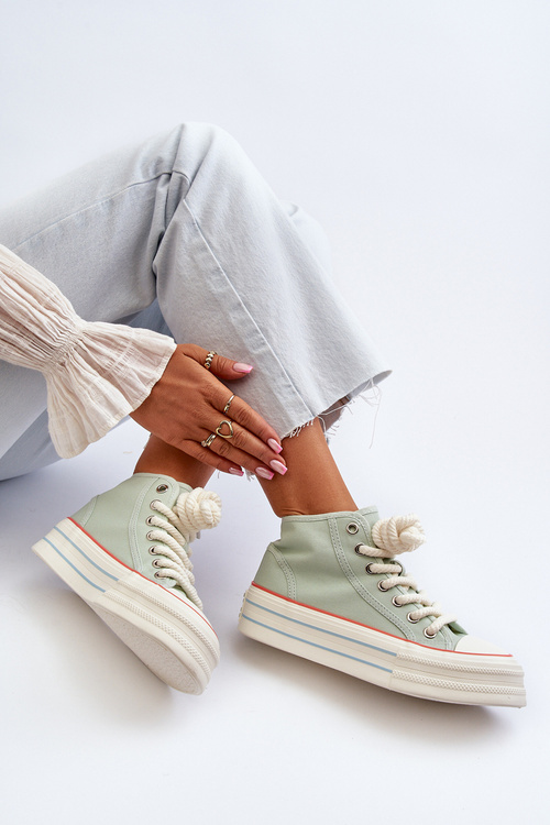 Women's Platform Sneakers Mint Aineri