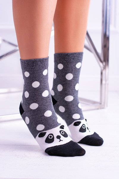 Women's Dotted Socks With Panda Ears