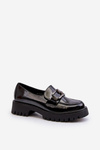 Black Ladies' Patent Loafers Santtes