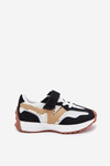 Children's Velcro Sneakers Black and White Tezzu