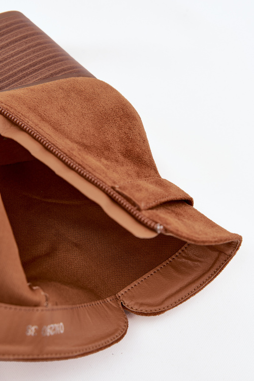 Women's Block Heel Boots with Fringes Camel Rosabella