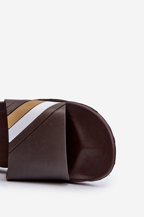 Classic Lightweight Men's Flip-Flops Brown Bemostom