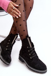 Women's Suede Slip-On Boots with Black Embellishment Plesca