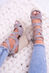 Grey Suede Sandals On Anchor Nowelio