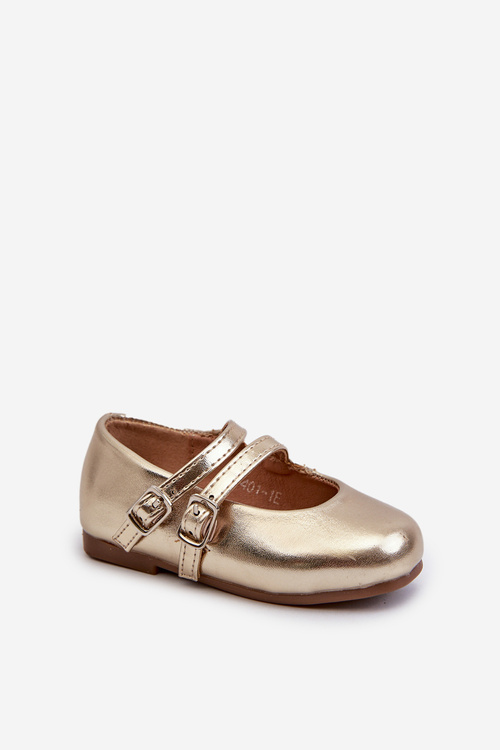 Children's Ballerina Flats with Gold Stripes Margenis