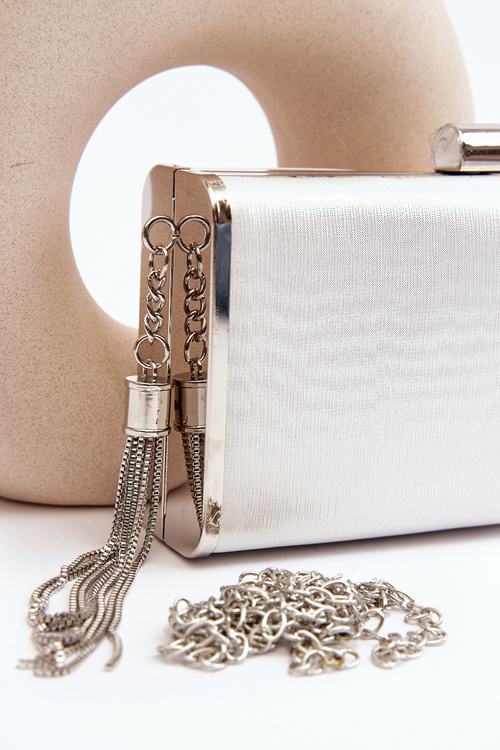 Small Formal Bag with Tassel Chionon Silver