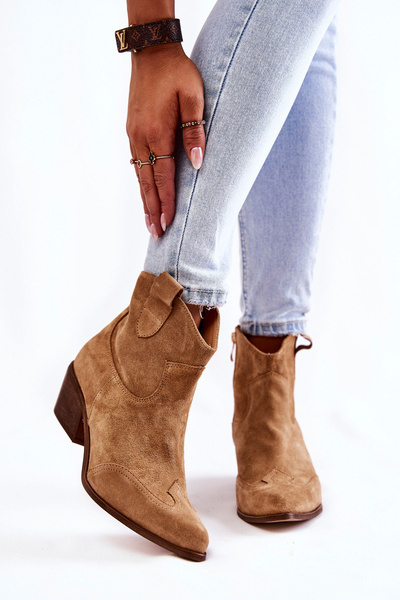 Women's Ankle boots Spitz Lewski Shoes 3236 Beige