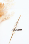Stainless Steel Bracelet With Circles Gold