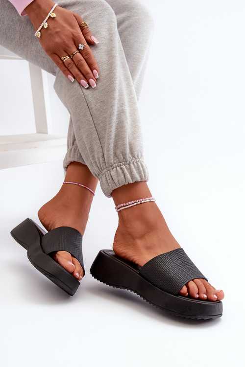 Women's Platform and Wedge Sandals Black Vimarils