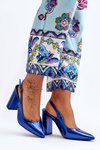 Classic Stilettos On Heel Blue My Love