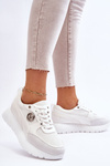 Women's White Platform Sneakers Chana