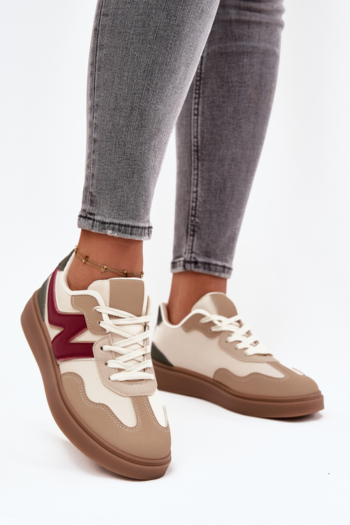 Women's Low Eco Leather Sneakers Bežowe Givelle