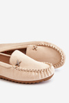 Women's Suede Loafers With Embellishments Beige Leah