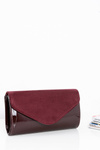 Women's Maroon Suede Clutch Bag Chain