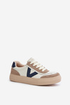 Damskie Sneakersy Skóra Naturalna Beżowe Vinceza 7923
