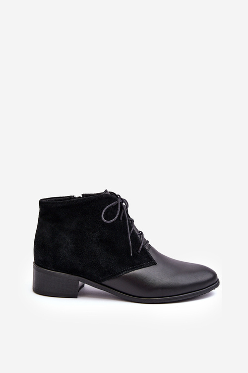 Stylish Women's Lace-up Boots Black Kefora