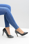 Lu Boo Women's Stilettos Grey Velvet