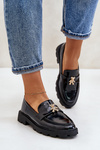 Lacquered Women's Moccasins With Bear Black Kaithra