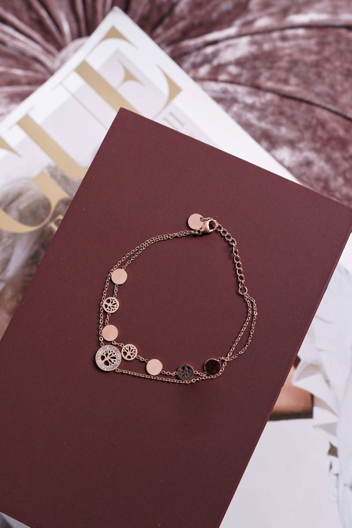 Women's Celebrity Bracelet Rose Gold Tree of Life