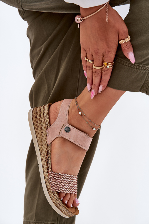 Wedge Sandals For Women Pink Inblu RV000014