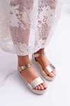 Women's Big Star Platform Sandals Gold DD274742