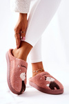 Reindeer Warming Slippers Dark Pink Jilly