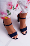 Women's Suede Sandals Navy Blue Baloo