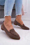 Women's Moccasins Suede Leather Loafers Cappuccino Homny