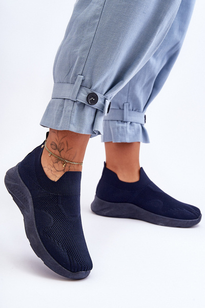 Women's Slip-On Sports Shoes Navy Claris