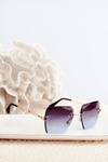 Women's Sunglasses With Gradient Lenses UV400 Gold-Blue