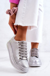 Sneakersy Buty Sportowe Dżety Srebrne GOE JJ2N4048