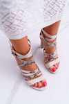 Women's Stiletto Sandals Elegant with Straps Beige Villey