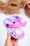 Children's Shoes Foam Slides Purple Ponies Pony