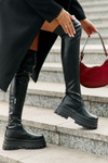 Knee High Boots On A Massive Platform Black Zinera