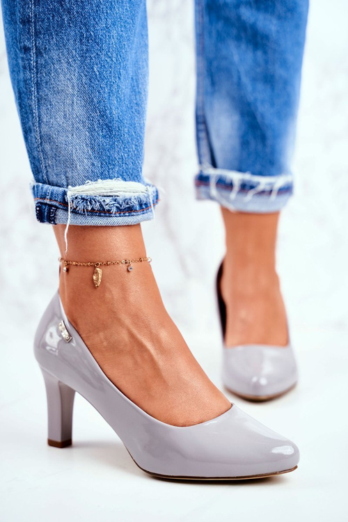 Women's Sergio Leone Grey Lacquered Orsola pumps