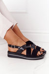 Suede Sandals Sergio Leone SK039 Black-Silver