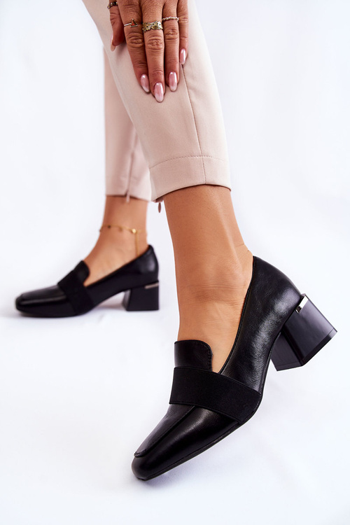 Fashionable Leather Pumps La.Fi 230033B-PU Black