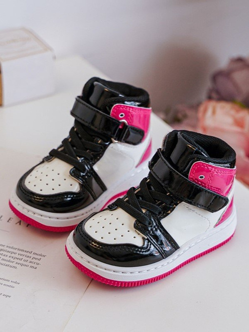 Children's Shiny Sports Shoes Pink and White Milara