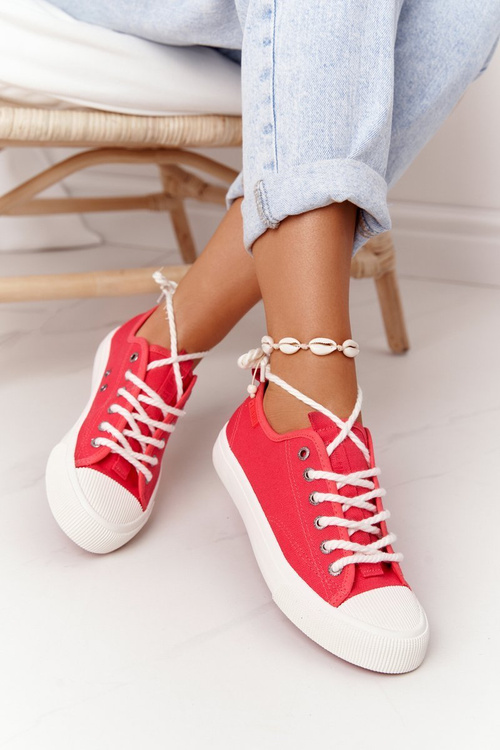 Trampki Niskie BIG STAR Czerwone FF274185