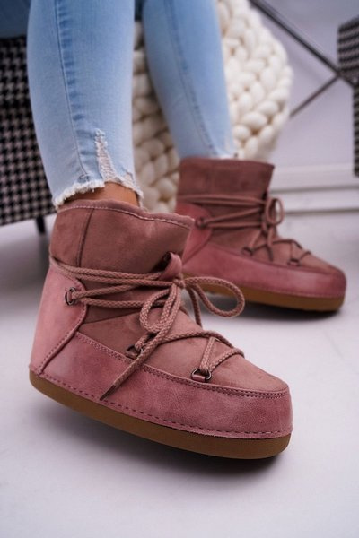 Women's Snow Boots Fleece Warmed Pink Veme
