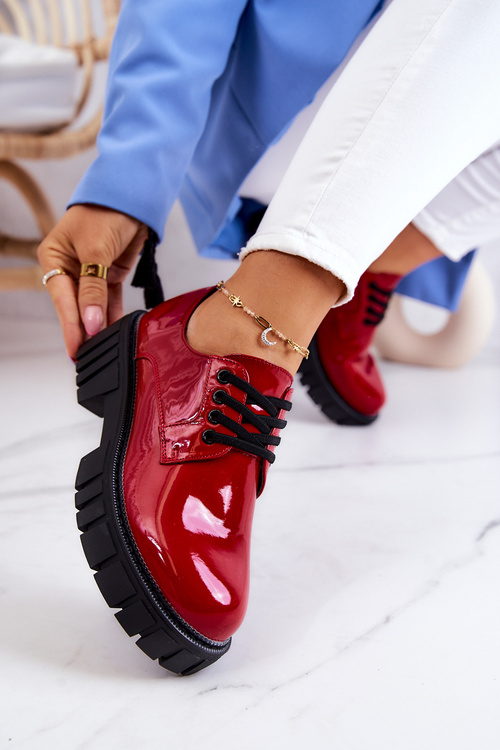 Fashionable Lacquered Shoes La.Fi 210013R-LA Red