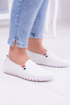 Women's White Leather Bellara Tennis Shoes
