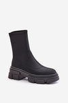 Slip-on Boots On Flat Heel Black Ravendria