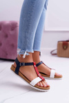 Women's Flat Profiled Sandals 8SD35-0306 Colorful Dubi