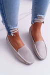 Women's Suede Leather Moccasins Beige Tenzion
