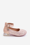 Children's Pink Glitter Ballerina Flats Pardride