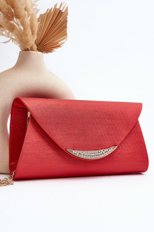 Elegant Clutch Bag with Chain Zarani Red