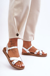 Women's Classic Leather Sandals Silver Talisma